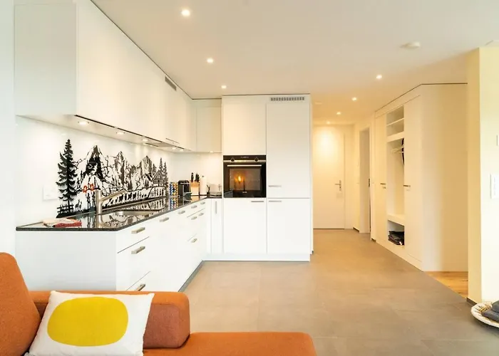 Stockhorn In See- Und Bergnaehe, Modern, Mit Balkon, 4 Gaeste سبيز